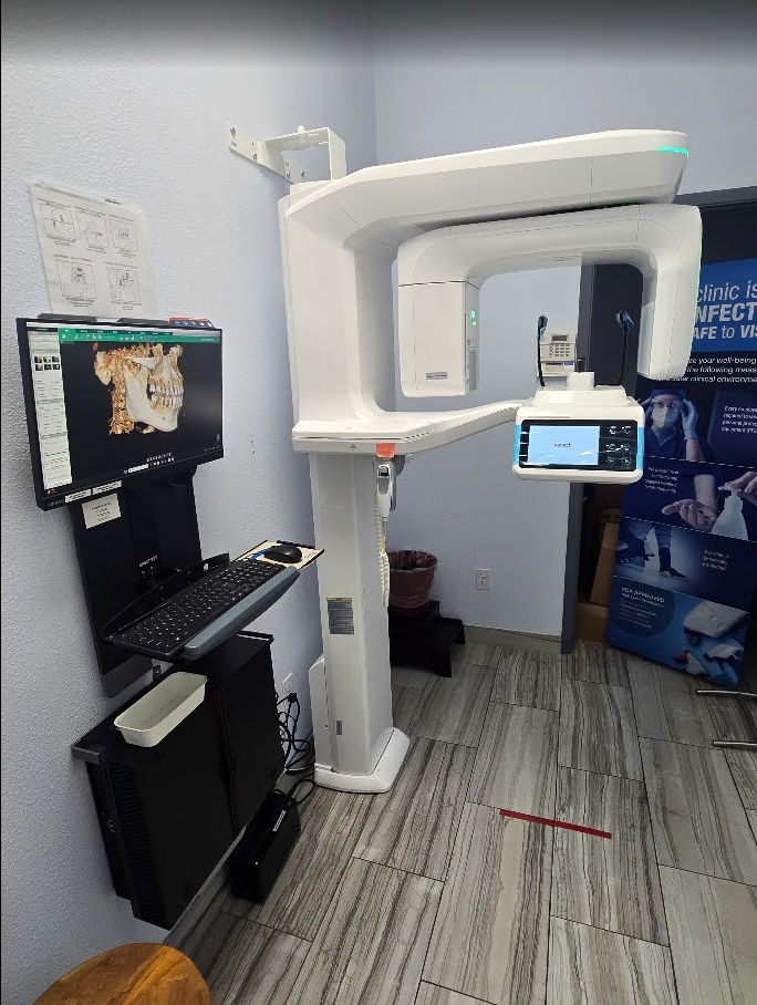 Our dental cone beam CT scanner and 3D imaging workstation